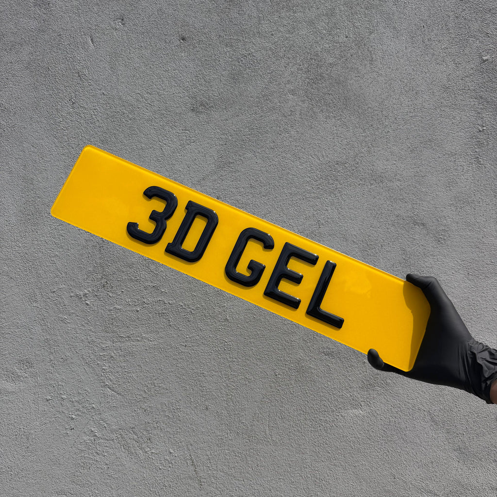 3D Gel Number Plate