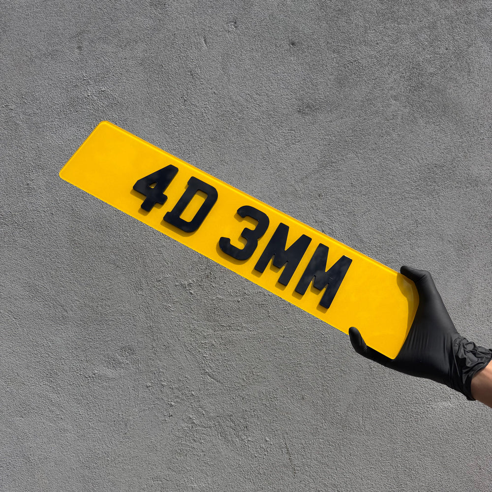 4D Number Plate