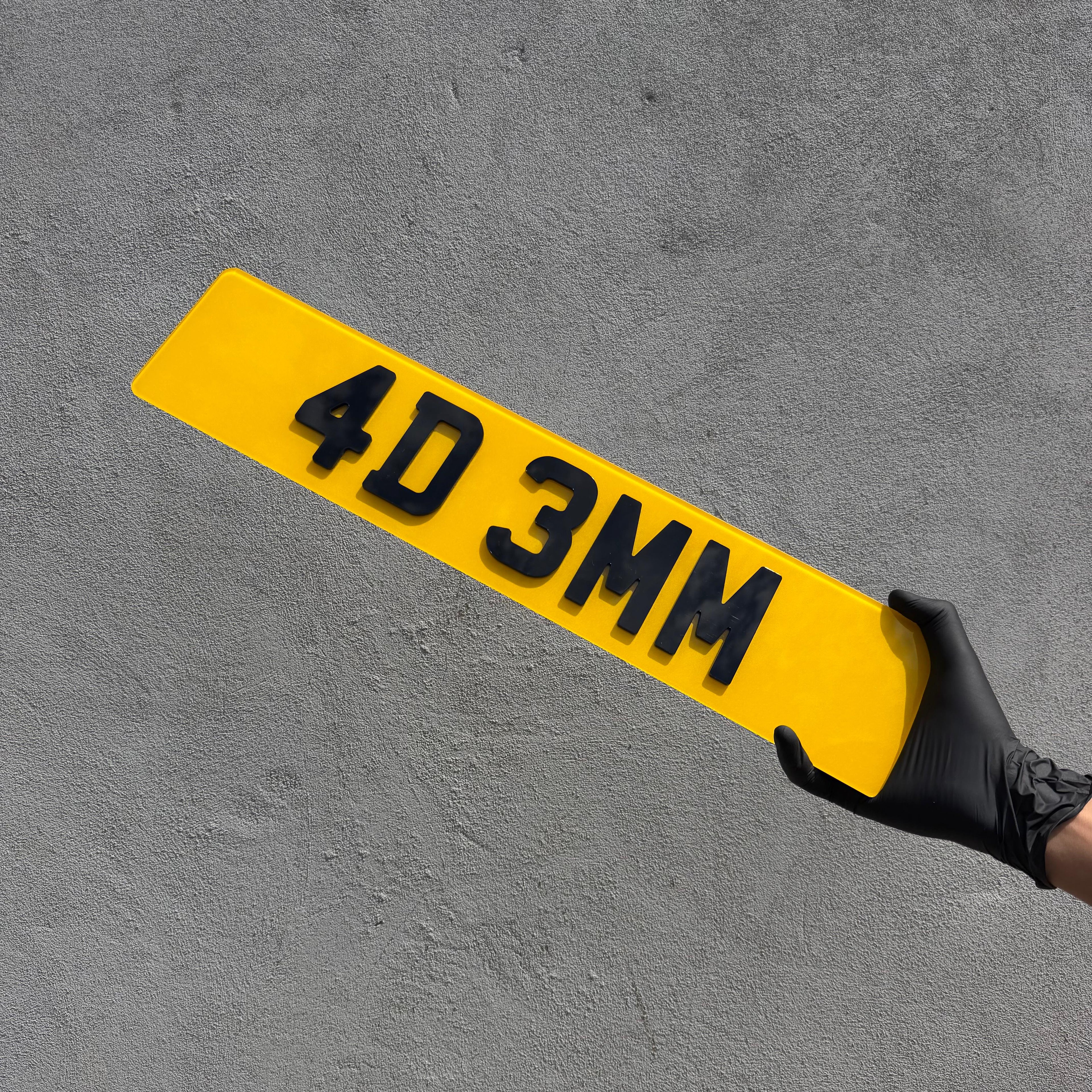 4D Number Plate