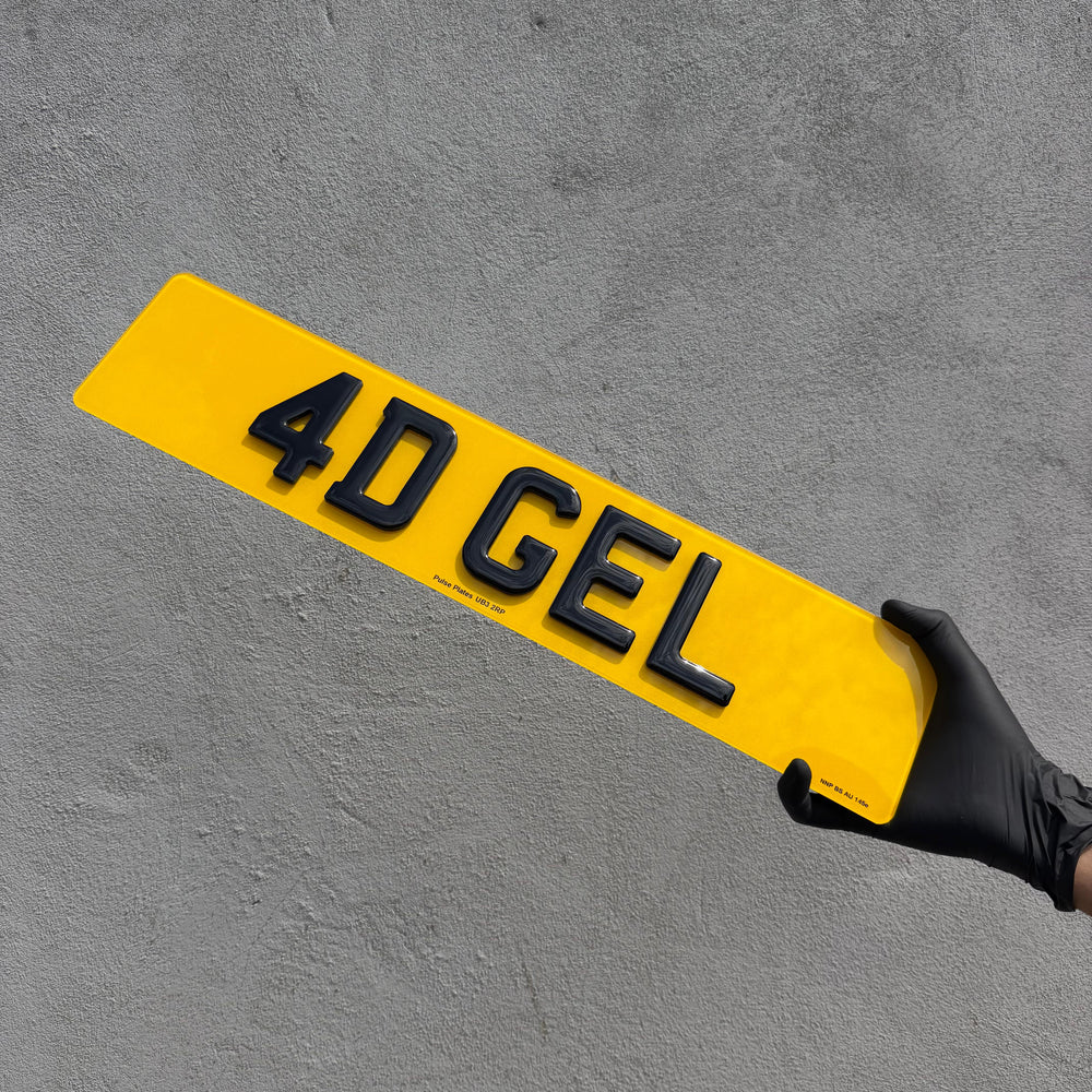 4D Gel Number Plate