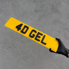 4D Gel Number Plate