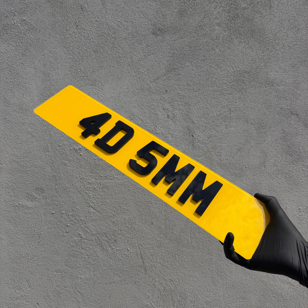 4D 5MM Number Plate