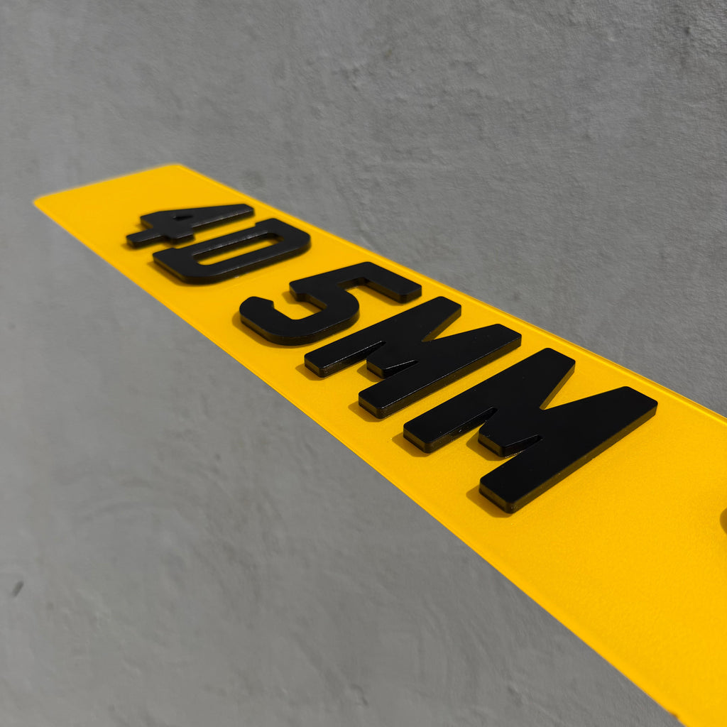 4D 5MM Number Plate
