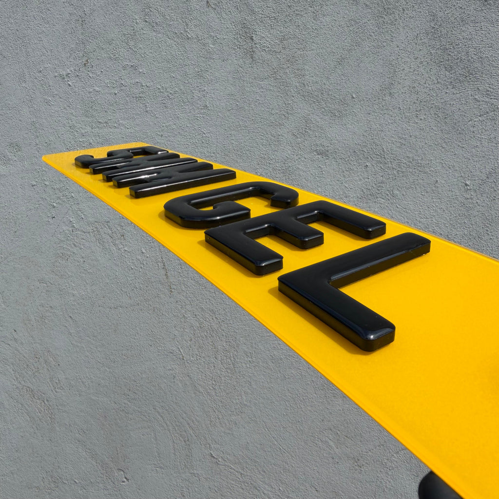 4D 5MM Gel Number Plate