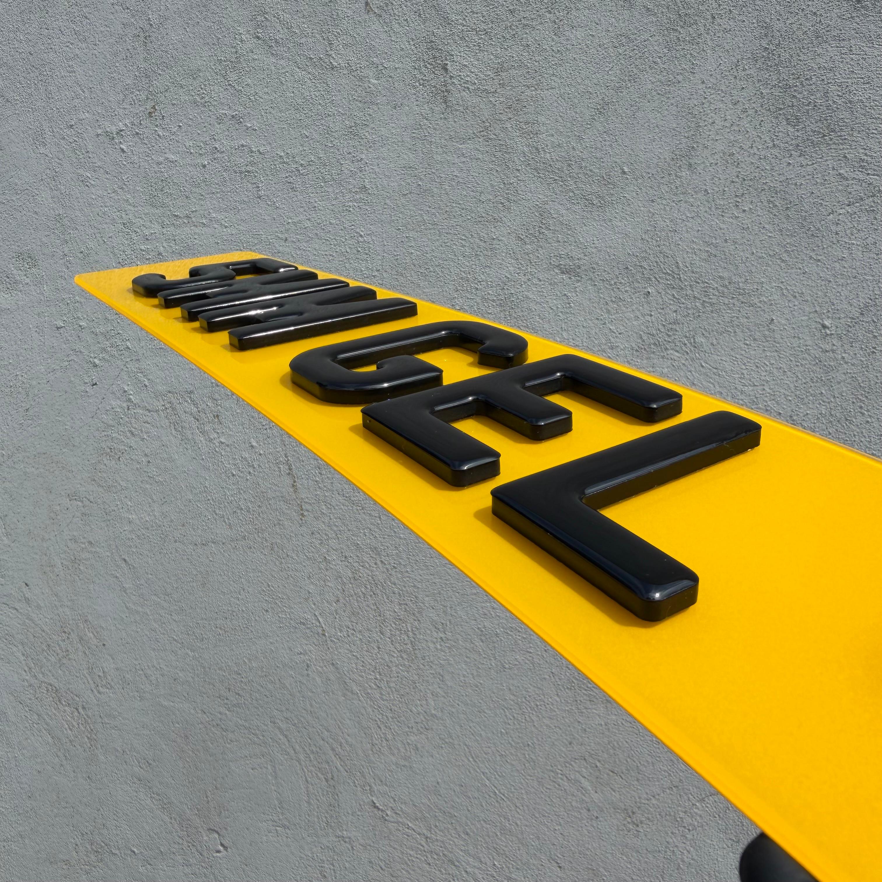 4D 5MM Gel Number Plate